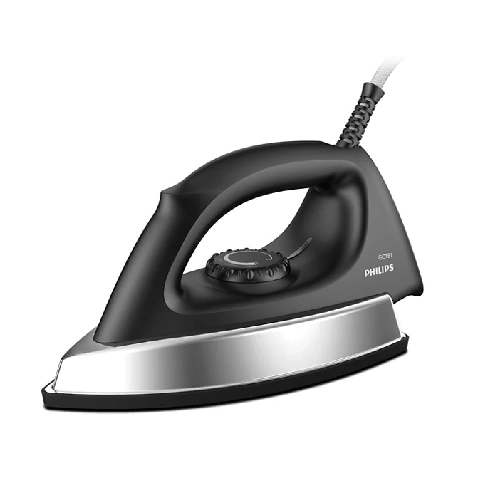 PHILIPS Stainless_Steel Heavyweight Dry Iron Gc181/8-1000 Watts Power