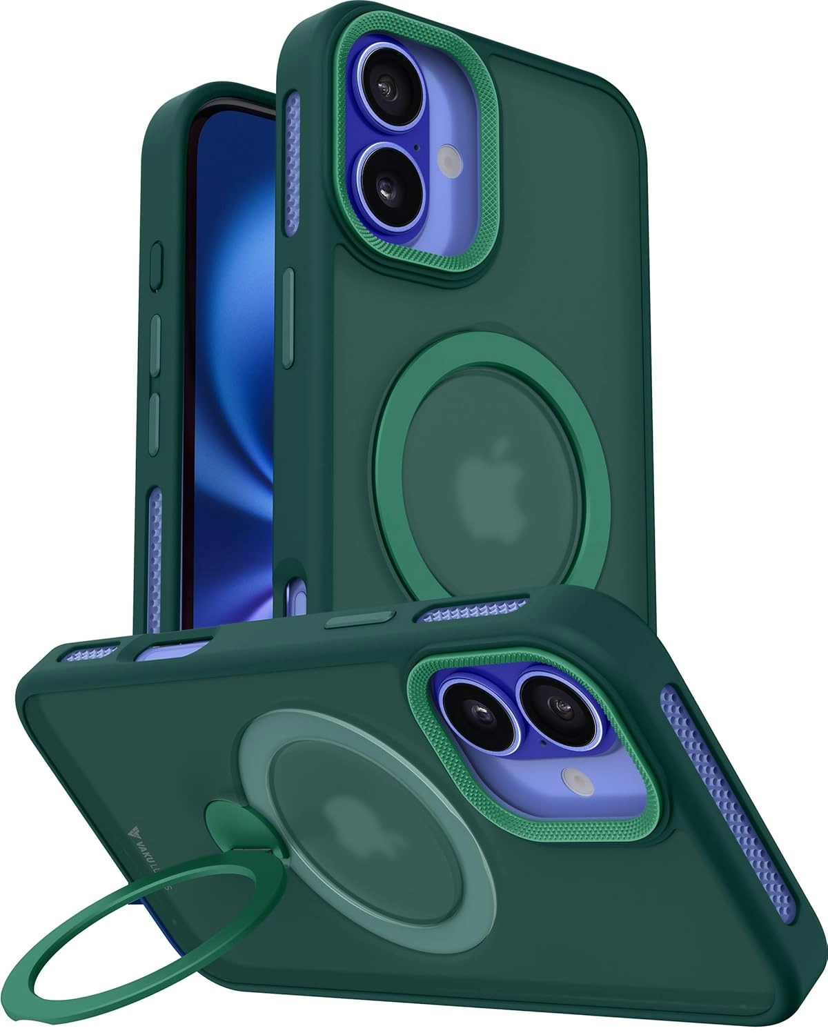 Vaku Luxos® Ariston Kickmag Back Cover Case for iPhone 16 series