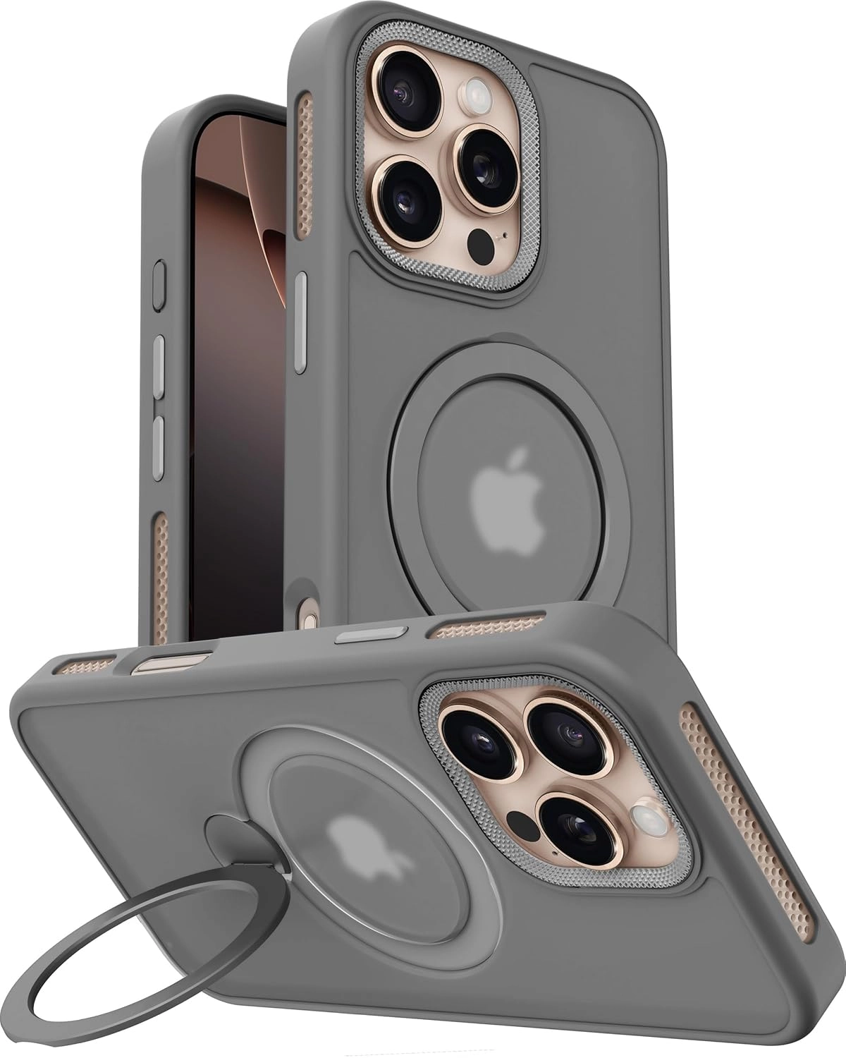 Vaku Luxos® Ariston Kickmag Back Cover Case for iPhone 16 Pro series