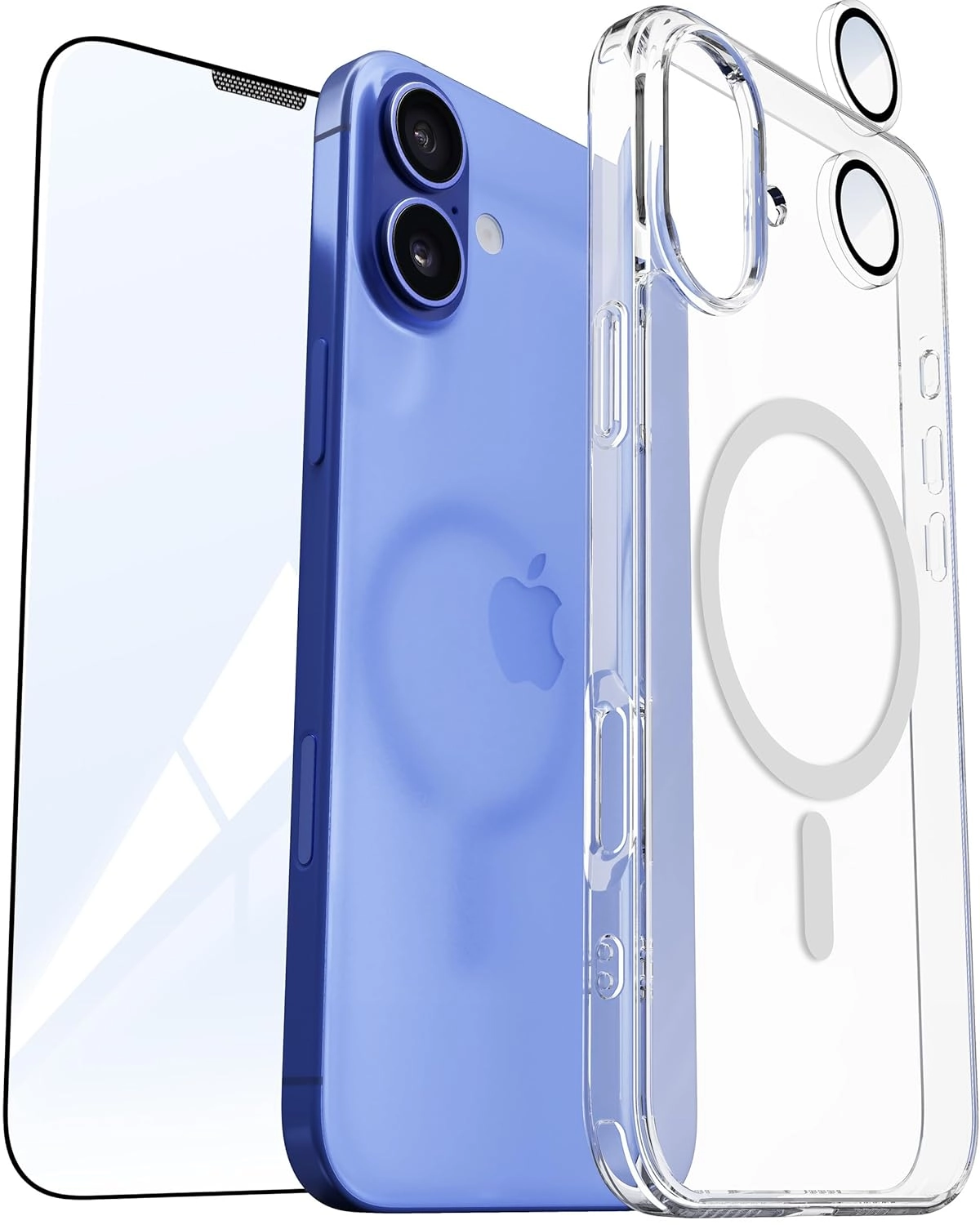 Vaku Luxos® 3in1 Value Combo Pack Glassy Magpro Back Cover Case for iPhone 16 series